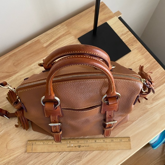 Dooney & Bourke Pebble Grain Tassel Leather Satchel - Picture 5 of 14